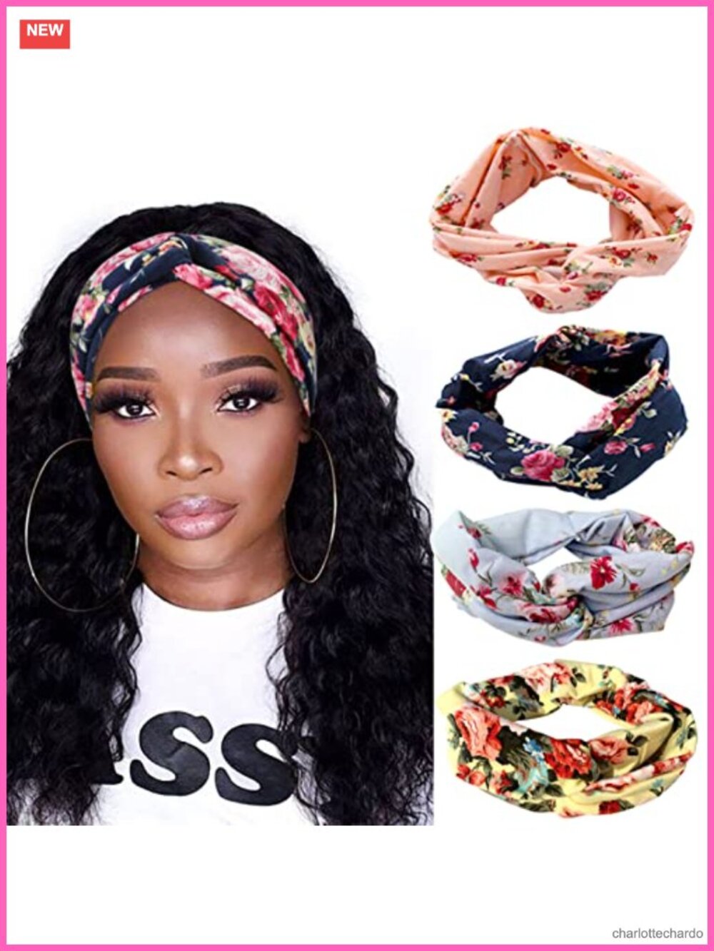 4 Pack Boho Criss Cross Knot Headbands Cotton Knotted Headwraps Wide Yoga